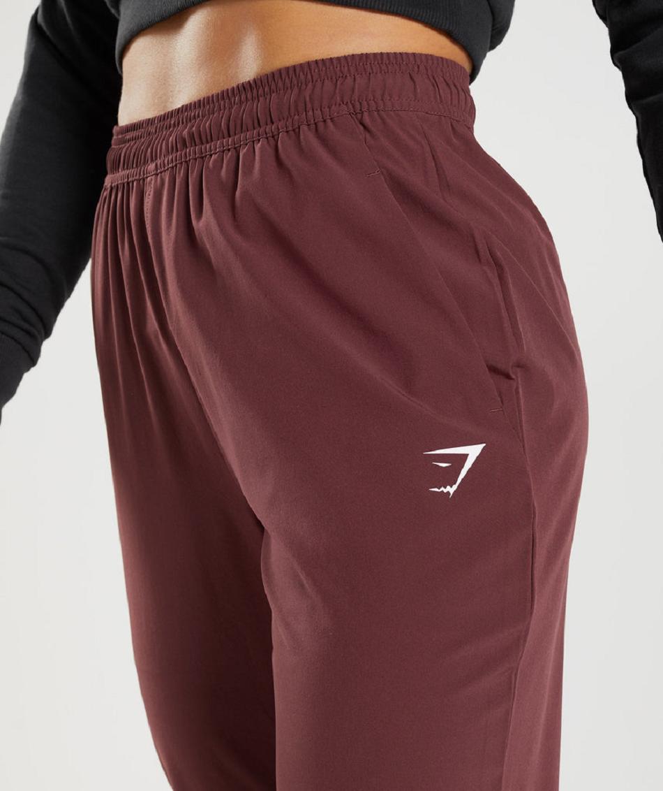 Spodnie Do Biegania Damskie Gymshark Treningowe Woven Różowe Brązowe | PL 2186CTV